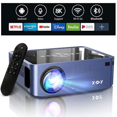 #ad Beamer 5G WiFi Bluetooth Projector 1080P 8K LED Cinema Multimedia Home Theater $124.99