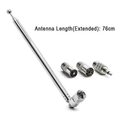 #ad For Bose Wave Radio FM F Type Telescopic Aerial Antenna 75ohm W TV 3.5 Adapter $8.15