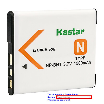 #ad Kastar Repacement Battery for Sony NP BN1 NPBN1 Sony Type N Sony BC CSN BC CSNB $10.89