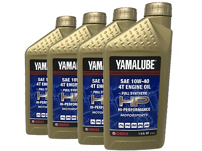 #ad Yamaha Genuine OEM Yamalube Full Synthetic 10W 40 Oil LUB 10W40 FS 12 4 Pack $55.44