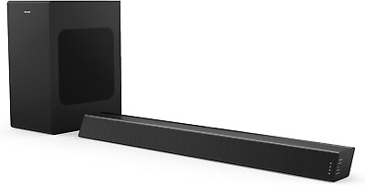#ad Philips Audio Performance Soundbar Speaker with Wireless Subwoofer Black $87.99