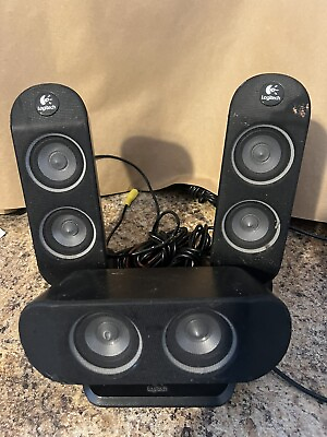 #ad Logitech X 530 Surround Sound System 3 Speakers Only Tested $27.99