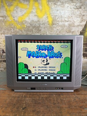 #ad Toshiba 20AF42 CRT 20quot; Retro CRT Gaming TV RGB S VIDEO Front Inputs WORKS $299.95