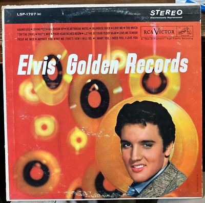 #ad #ad Elvis#x27; Golden Records 4th Lp Silver Top Stereo 1962 VG B1 A1 $145.00