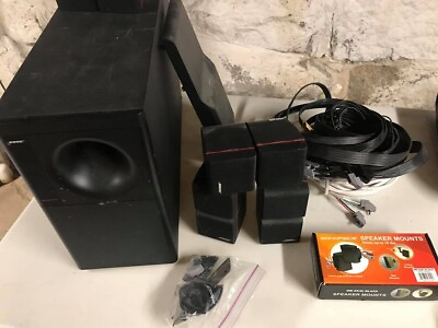 #ad Bose Acoustimass 10 ORIGINAL Home Theater System 5.1 with cables and wall mounts $125.00