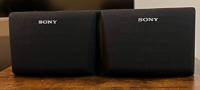 #ad Vintage Sony SS SR120 Pair Of Black Speakers $24.99