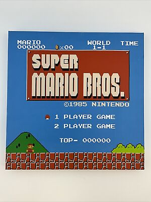 #ad Super Mario Bros Home Screen Canvas 12x12 $9.99