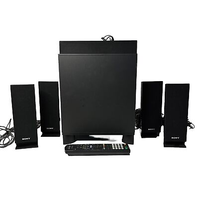 #ad 6 Piece Sony Surround Sound Speaker System Set W Subwoofer SS WSB101 SS TSB101 $90.30