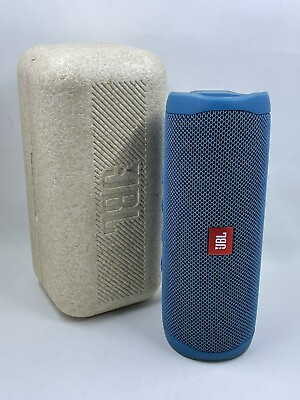 #ad JBL Flip 5 Eco Edition Portable Bluetooth Speaker Eco Blue WORKS $49.99