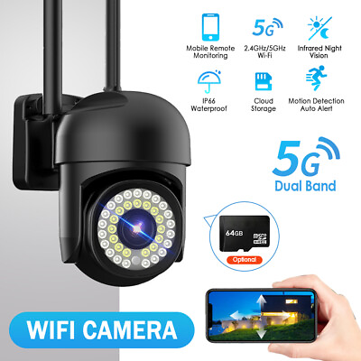 #ad Wireless Security Camera System Outdoor Home 5G Wifi Night Vision Cam 1080P HD $11.99