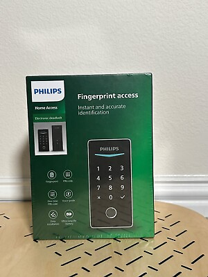 #ad Philips Home Access Fingerprint Electronic Deadbolt DDL210X 13H Satin Nickle $65.08