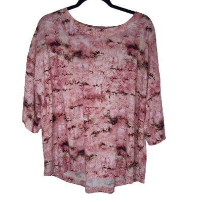 #ad Soft Surroundings Blouse Top Women’s Petite Large Crossover Back Tie Dye $8.89