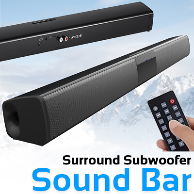 #ad Surround Sound Bar Bluetooth Speaker System 4 Subwoofer TV Home Theater w Remote $30.50
