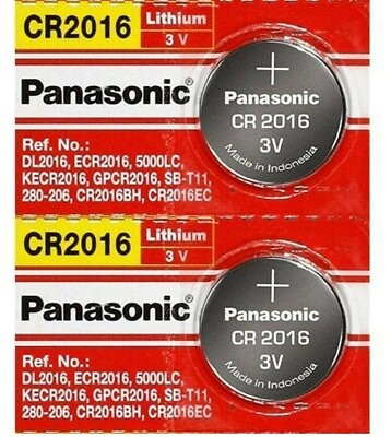 #ad 2 x PANASONIC CR 2016 CR2016 CR 2016 LITHIUM COIN CELL Button Battery $1.99