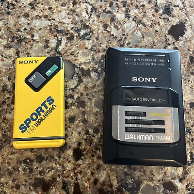 #ad lot of two vintage Sony walkmans untested $45.50