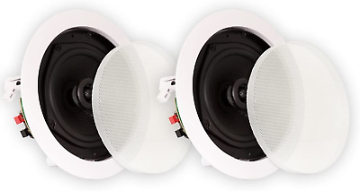 #ad Theater Solutions TS50C in Ceiling Speakers Surround Sound Home Theater Pair Wh $66.99