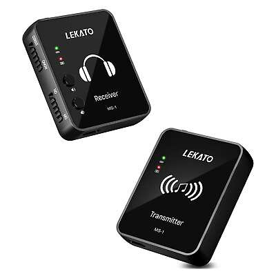 #ad LEKATO Wireless in Ear Monitor 2.4G Stereo Transmitter Receiver System US $30.99