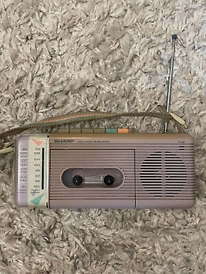 #ad Vintage 80s Sharp Radio Cassette Tape Player Recorder QT 5 TAPE PLAYS TOO FAST $84.99