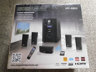 #ad Ellington Technologies HPC 6800 5.1 Surround Sound Home Theater System New $295.95