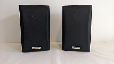 #ad Set of 2 Kenwood Surround Sound Speakers KS 706HT Black 100W 8 Ohms Tested Work $39.99