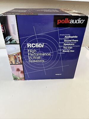 #ad Polk RC60i In Ceiling Speakers White Sealed Brand New Sealed Box $149.99