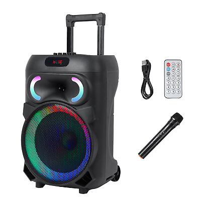 #ad 12quot; Wireless Portable PA System Bluetooth Compatible 5.0 Karaoke Speaker $82.19