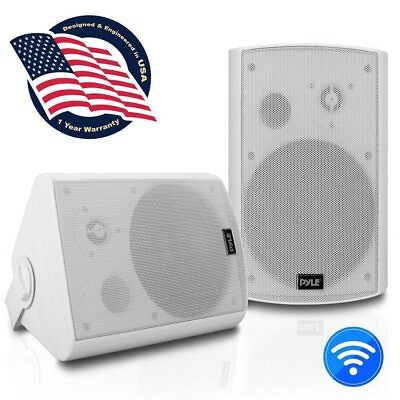 #ad Pyle PDWR61BTWT Wall Mount Waterproof amp; Bluetooth Speakers 6.5 Indoor Outdoor $143.99