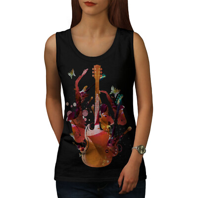 #ad #ad Wellcoda Colorful Bass Rock Womens Tank Top Sound Athletic Sports Shirt GBP 15.99
