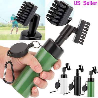 #ad Golf Club Cleaning Tool Groove Brush Cleaner Hook to Bag for Iron Wood Clubs USA $9.44