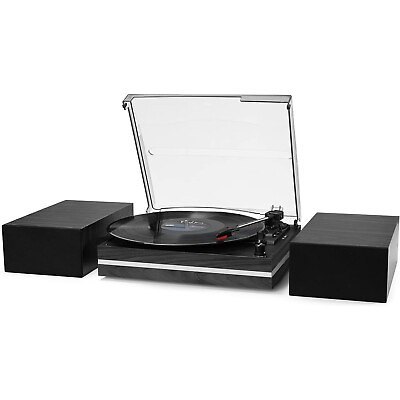 #ad Turntable Record Player Vinyl LP Player External Speakers 3 Speed Wireless AUX $99.99