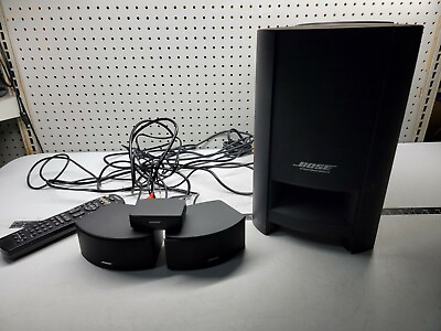 #ad BOSE CINEMATE GS SERIES II SUBWOOFER 2 BOSE SURROUND SPEAKERS FOR PARTS b x $124.99