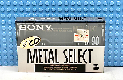 #ad SONY METAL SELECT 90 TYPE IV BLANK CASSETTE TAPE 1 SEALED $53.99