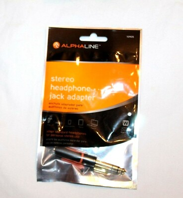 #ad Alphaline Stereo Headphone Jack Adapter #10905 $4.89