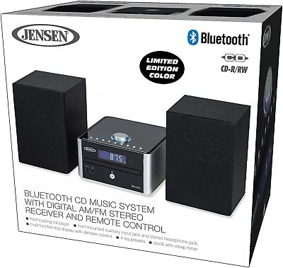 #ad Bookshelf Home Stereo System Bluetooth Cd Player AM FM Radio Stereo Music $89.52