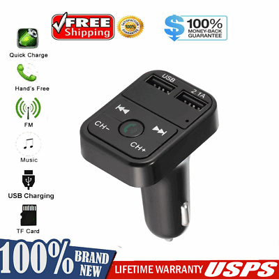 #ad In Car Bluetooth FM Transmitter Radio MP3 Wireless Adapter Car Kit USB Charger * $5.39