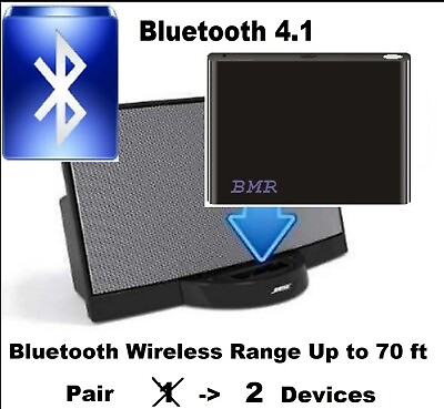 #ad Bluetooth A2DP Music Receiver Adapter for 30 Pin Dock Bose Speaker $17.59
