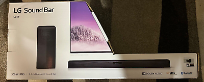 #ad NEW In Box LG SL4Y 2.1 Channel Bluetooth Soundbar Subwoofer 300W Dolby DTS Black $199.99
