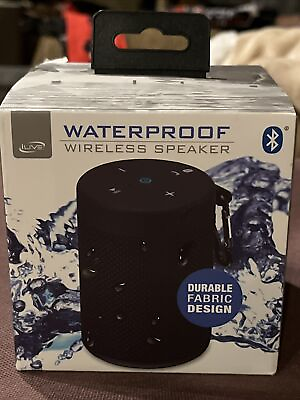 #ad Ilive Waterproof Fabric Wireless Speaker 2.56 X 2.56 X 3.4 Inches Built In Rec $28.80