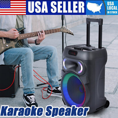 #ad 12quot; Wireless Portable PA System Portable Bluetooth Speaker w Microphone $89.99