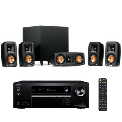 #ad Klipsch Reference Theater Pack 5.1 Channel Speaker System Onkyo 5.2 Receiver $599.00