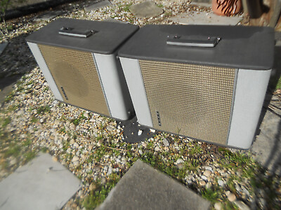 #ad Vintage SONY SS 80 Speakers 1960s Gray Tweed 8 ohm Pair JAPAN Rare Suitcase $85.00