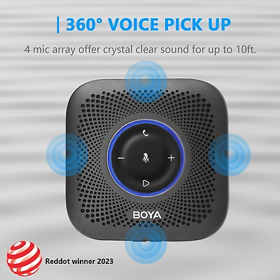 #ad BOYA Bluetooth Speakerphone 360° Voice Pickup Noise Reduction Conference Zoom $75.00