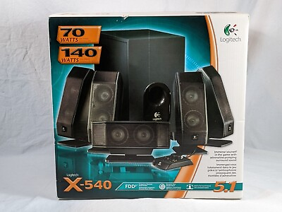 #ad Logitech X 540 5.1 Surround Sound Speaker System with Subwoofer 🔥NEW IN BOX 🔥 $399.99
