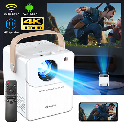 #ad WiFi 1080P TV Projector 4k Bluetooch LED Home Theater Movies Projector Cinema $75.99