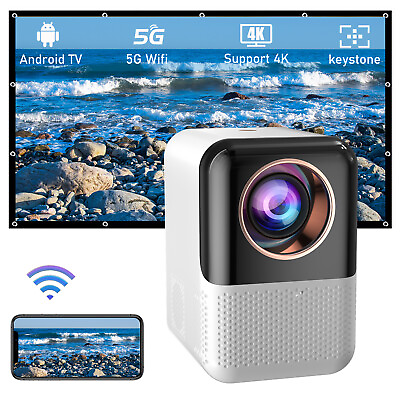 #ad 4K UHD Projector 5G WiFi Bluetooth Portable LED Home Theater HDMI 9000 Lm Beamer $74.99