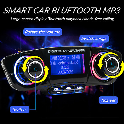 #ad Car Bluetooth Receiver MP3 Adapter Player Handsfree FM Transmitter Wireless Kits $17.99