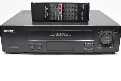 #ad Sharp VC A572U 4 Head VHS Cassette Recorder Black Multi Language With Remote $59.99