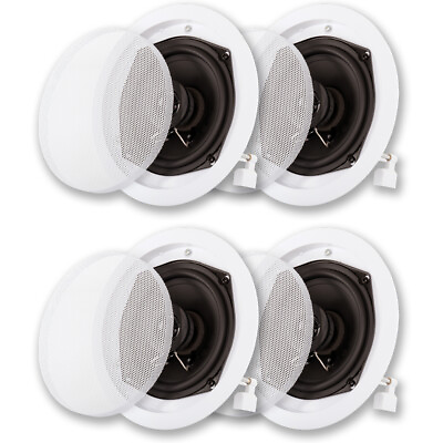 #ad Acoustic Audio R191 Flush Mount In Ceiling Speakers Home Theater 2 Pair Pack $76.88