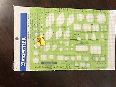 #ad Staedtler Mars Profesional Template Home Planning amp; Layout 977 113 Scale 1 4”=1’ $8.00