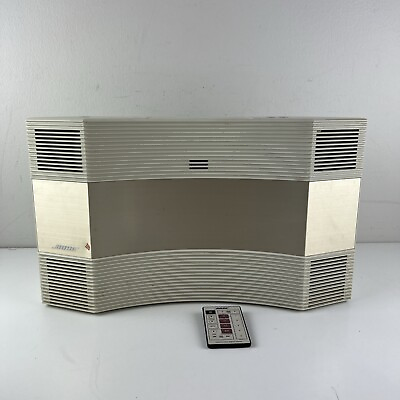 #ad Bose Acoustic Wave Music System Cream CD 3000 Table Top System W Remote TESTED $174.99